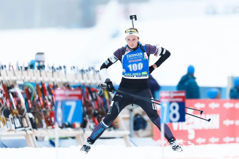 Tuuli Tomingas tänavusel hooajal Pokljukas võistlustules. FOTO: