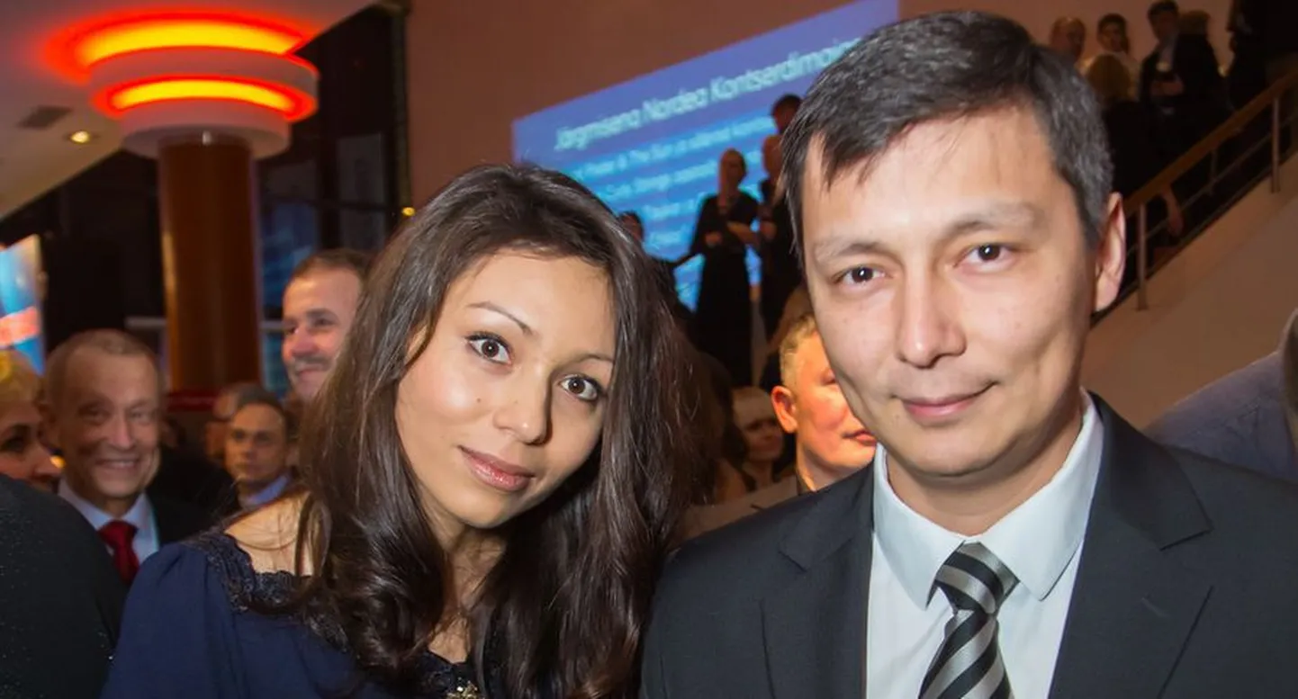 Михаил Кылварт и его спутница на Spordiaasta Tähed – 2015