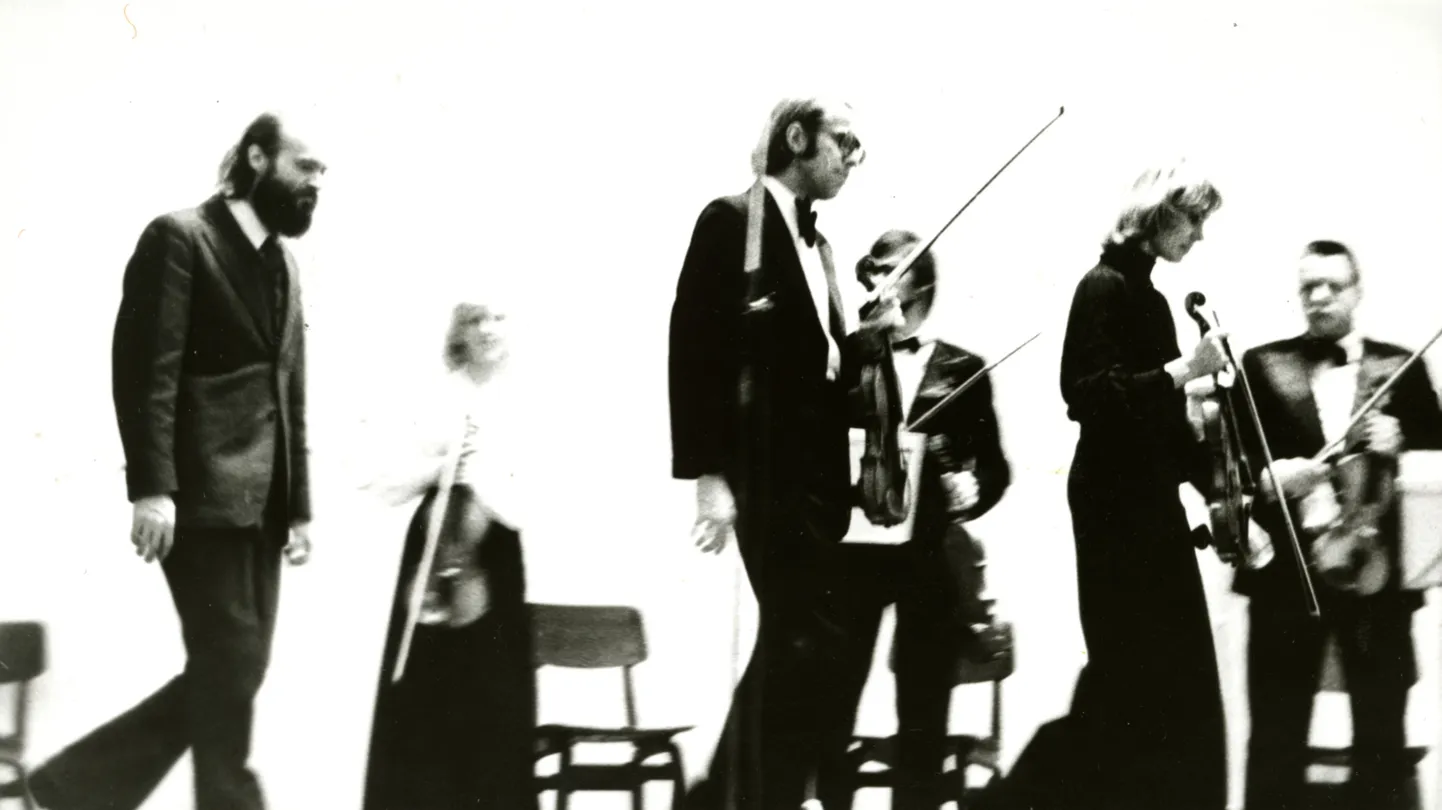 Arvo Pärdi «Tabula rasa» esiettekanne TPI aulas 30. septembril 1977. aastal.