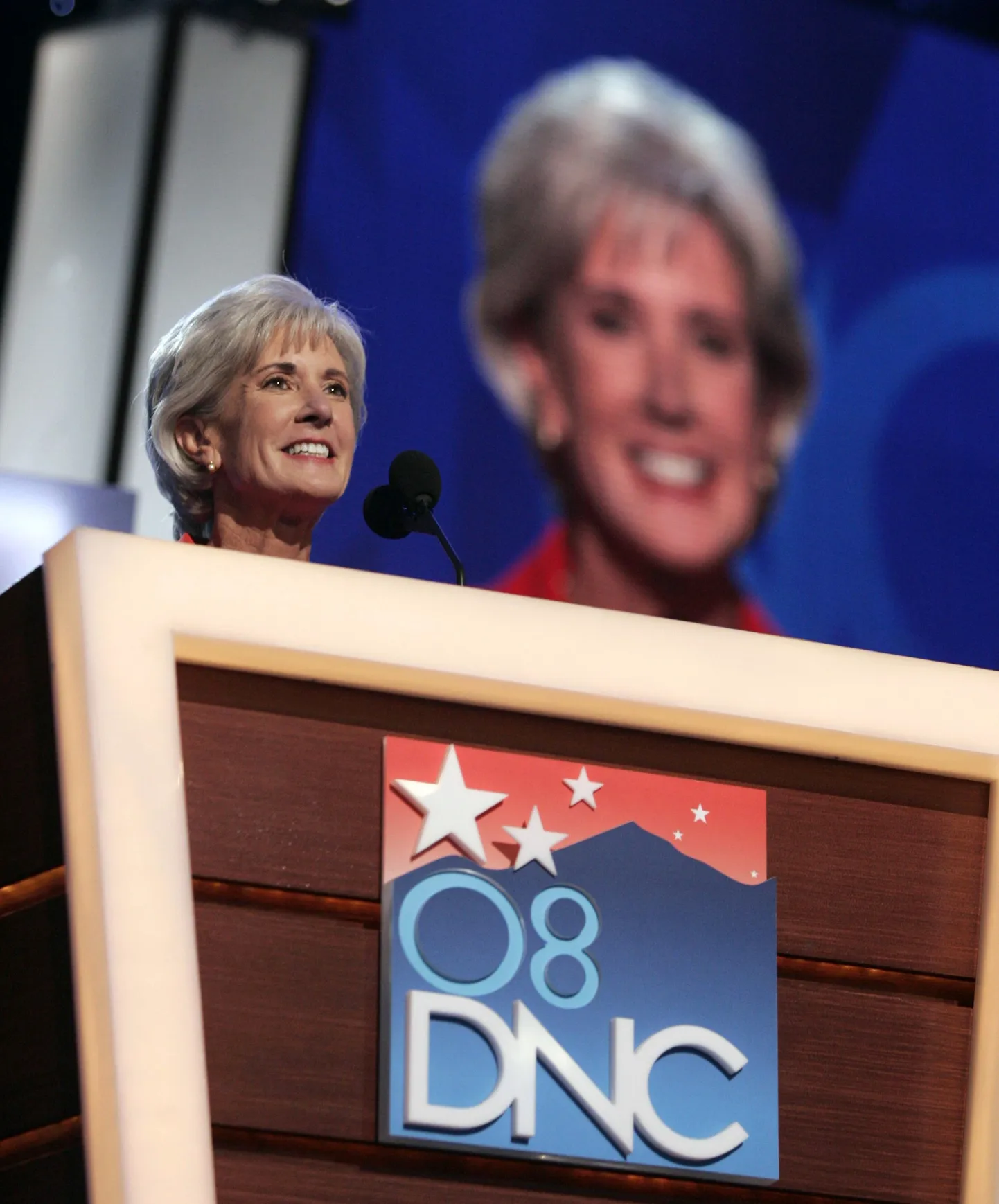 Kansase kuberner Kathleen Sebelius mullusel demokraatide rahvuskongressil.