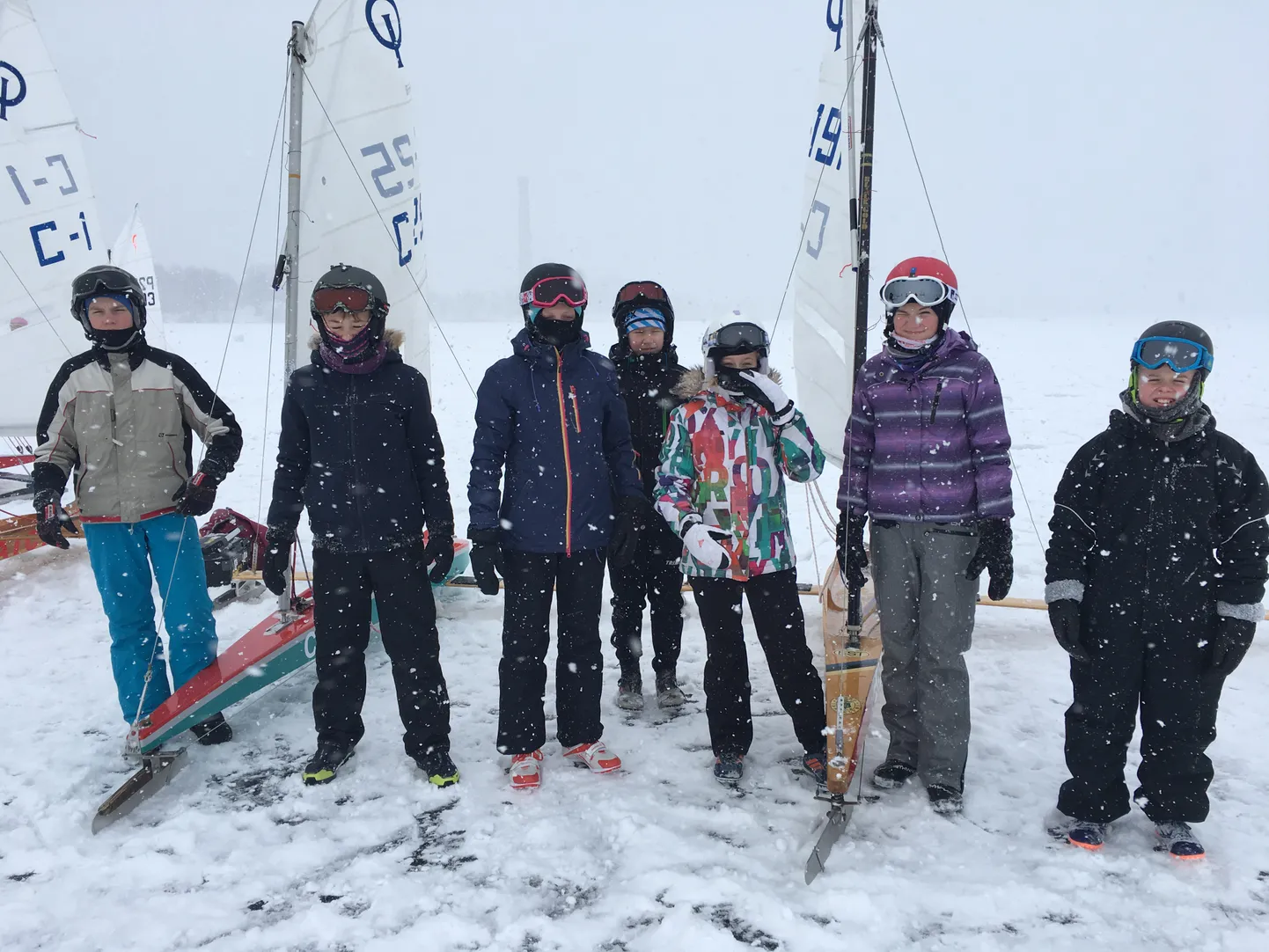 Noorte ja juunioride maailma- ja Euroopa meistrivõistlusetel jääpurjetamise klassides Ice-Optimist ja DN juunior, Leedu Šiauliai, 06.02.2018
