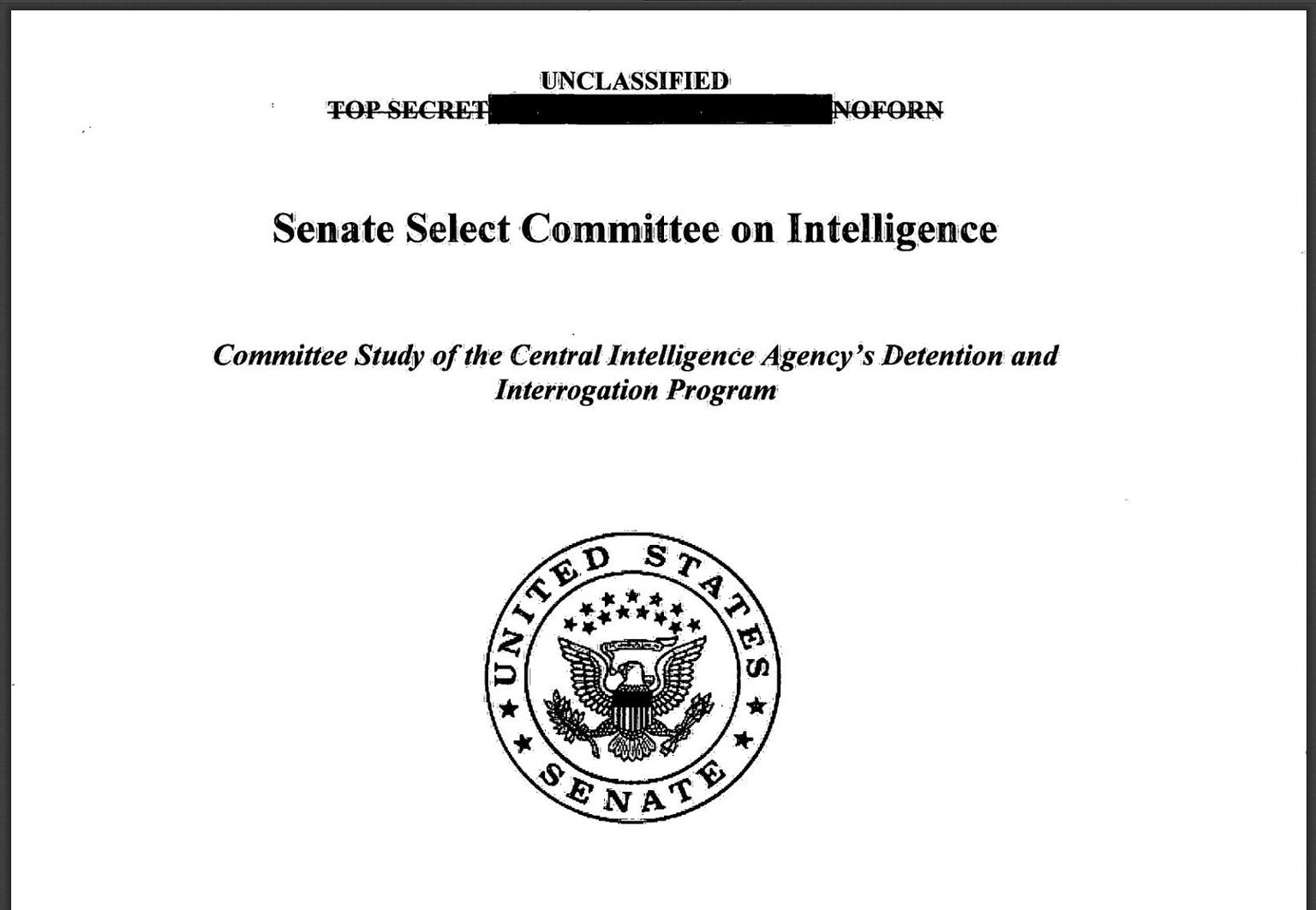 Senati raport CIA ülekuulamisvõtete kohta.