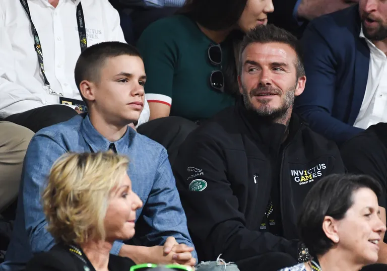 David Beckham ja ta poeg Romeo