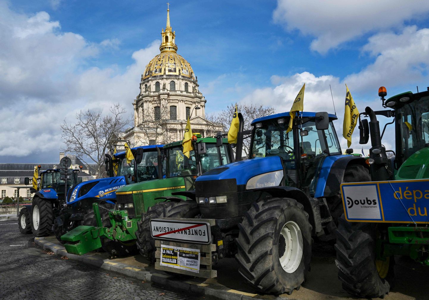 Prantsuse protestivad põllumehed Pariisis.