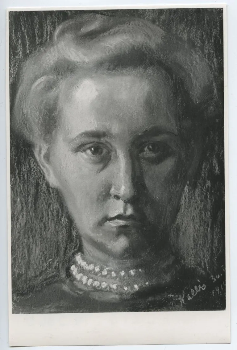 Oskar Kallis. Õde Hilda Kallise portree. 1914. Pastell