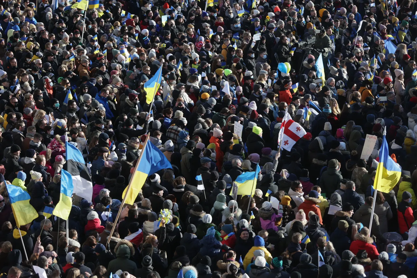 Vabaduse väljakul toimub Ukraina toetuseks meeleavaldus