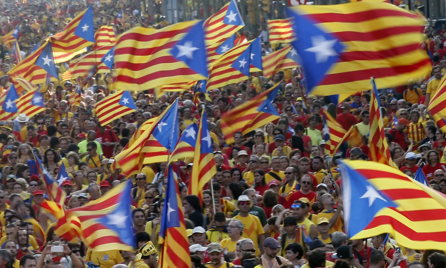 Katalaanide meeleavaldus Barcelonas.