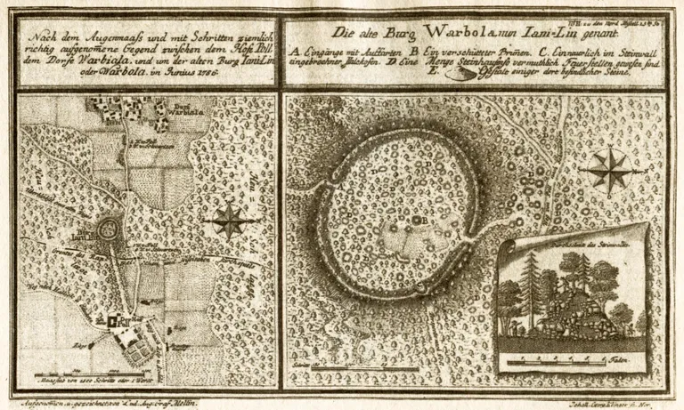 Varbola linnuse plaan aastast 1786