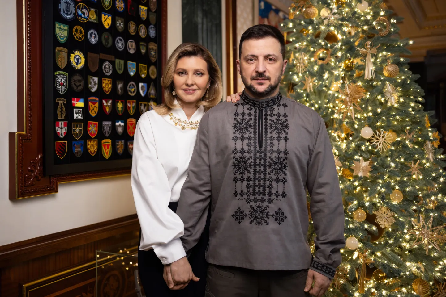 Ukraina presidendipaar uusaastatervituses rahvale.