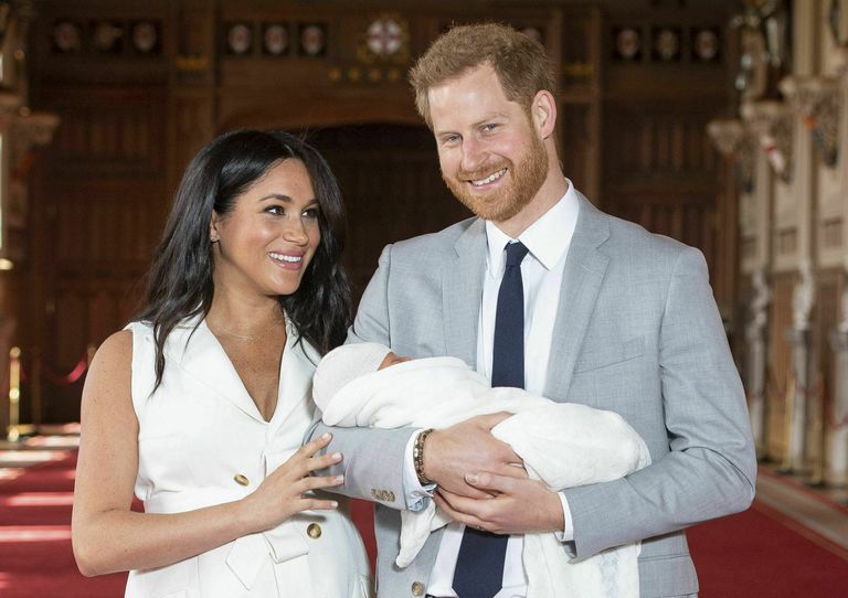 Prints Harry ja hertsoginna Meghan tutvustamas 8. mail 2019 Windsori lossis oma poega Archie Harrison Mountbatten-Windsorit ajakirjanikele.