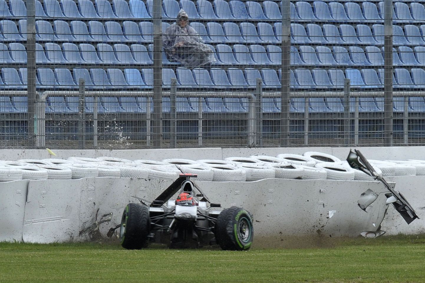 Michael Schumacheri auto pärast õnnetust.