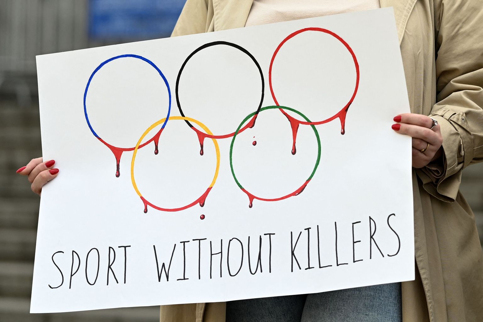 Ühemõtteline plakat: agressorriigi koht polegi olümpial