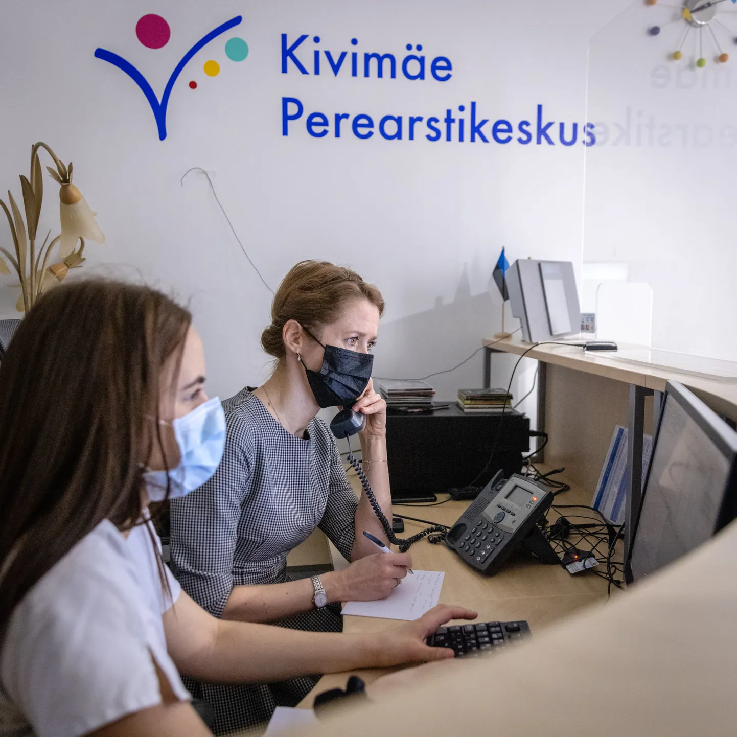 Кая Каллас в центре семейных врачей Кивимяэ