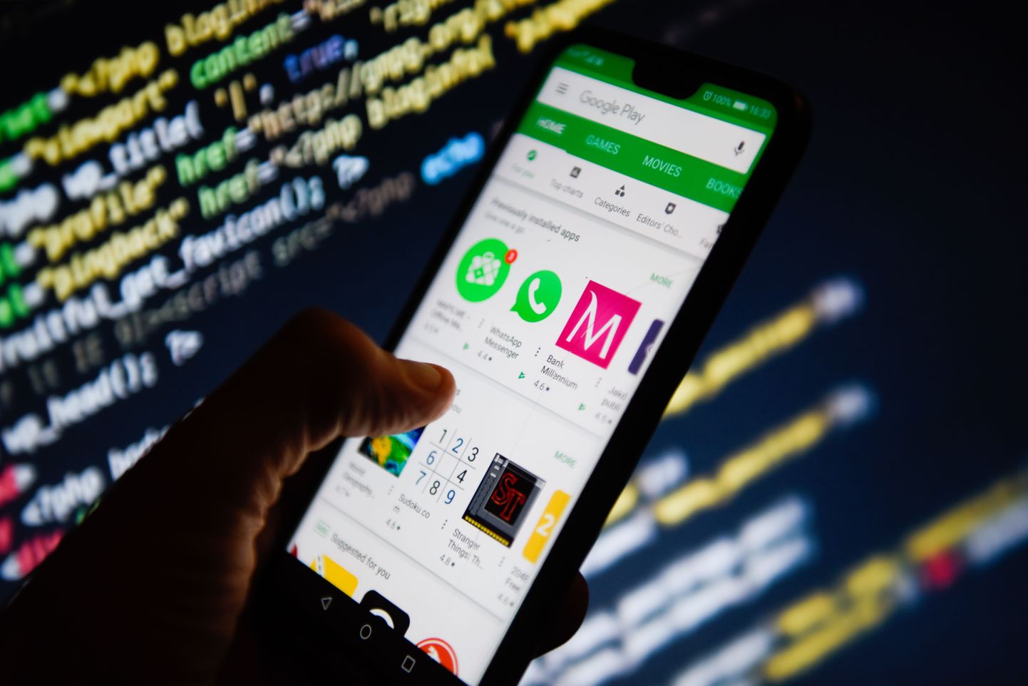 November 27, 2018 - Krakow, Poland - Google Play Store app is seen on an android mobile phone. (Credit Image: © Omar Marques/SOPA Images via ZUMA Wire)