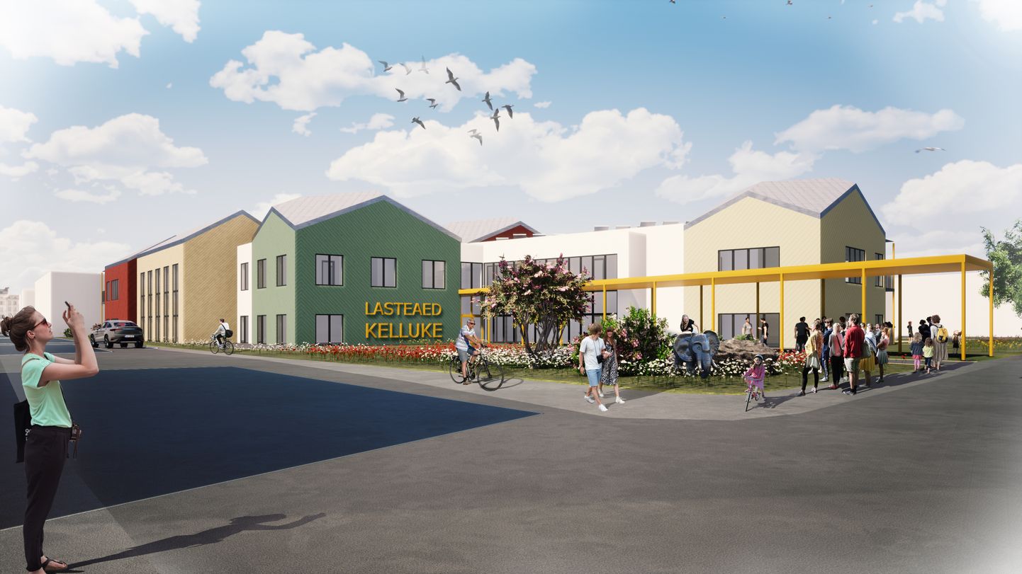 Эскиз нового здания детского сада «Келлуке».