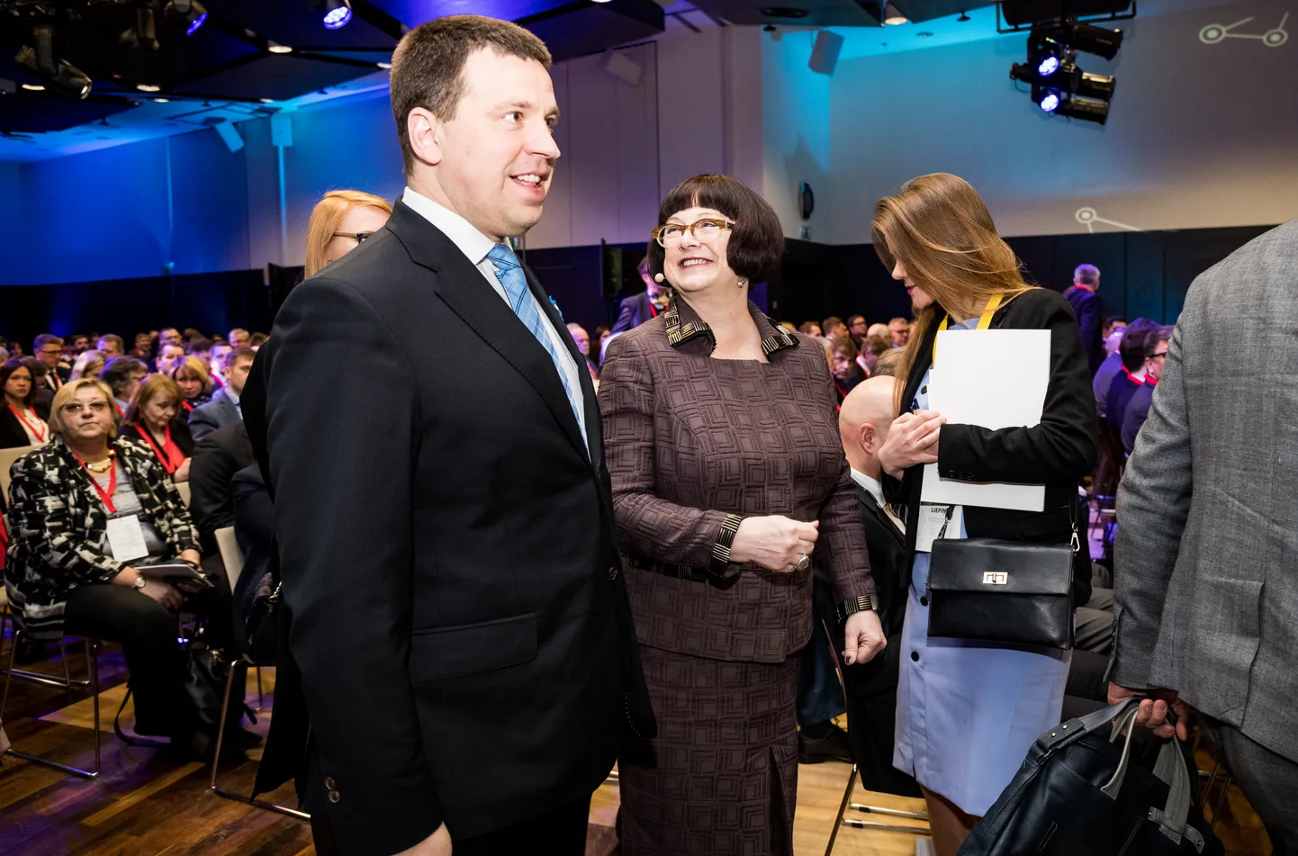 Peaminister Jüri Ratas eile Rail Baltic Global foorumil.