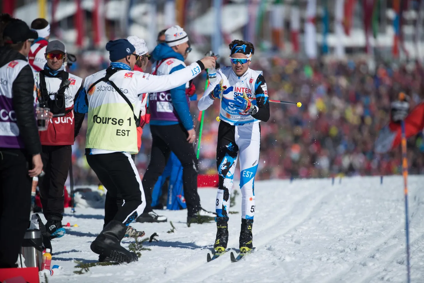 Andreas Veerpalu 23. veebruaril suusarajal Austrias Seefeldis.