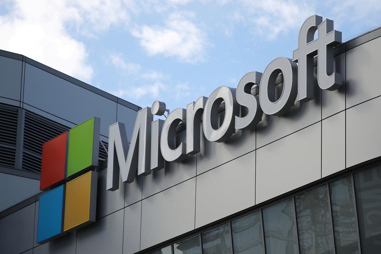 USA tehnoloogiafirma Microsoft logo.