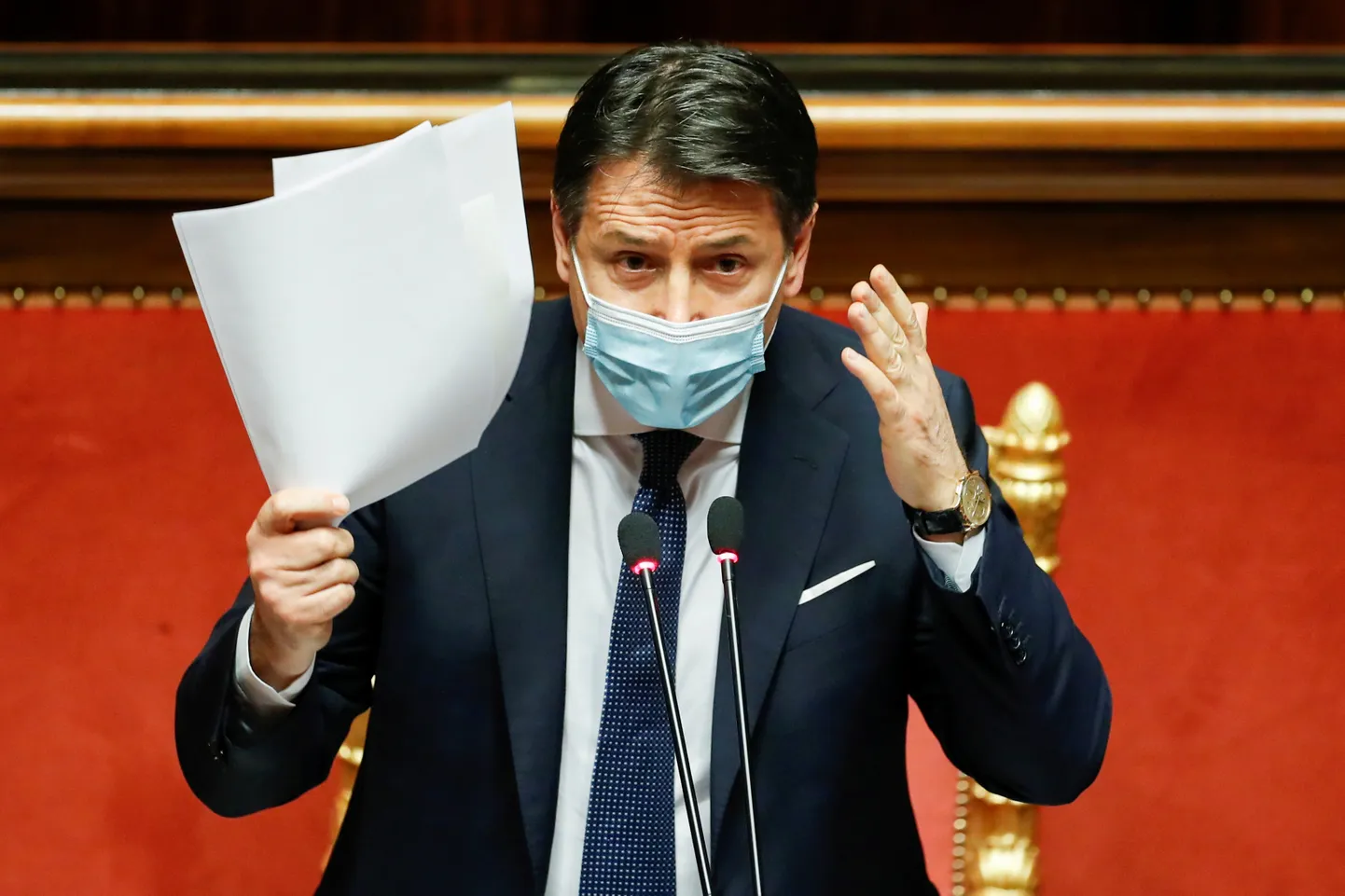 Itaalia peaministri kohusetäitjana jätkav Giuseppe Conte.