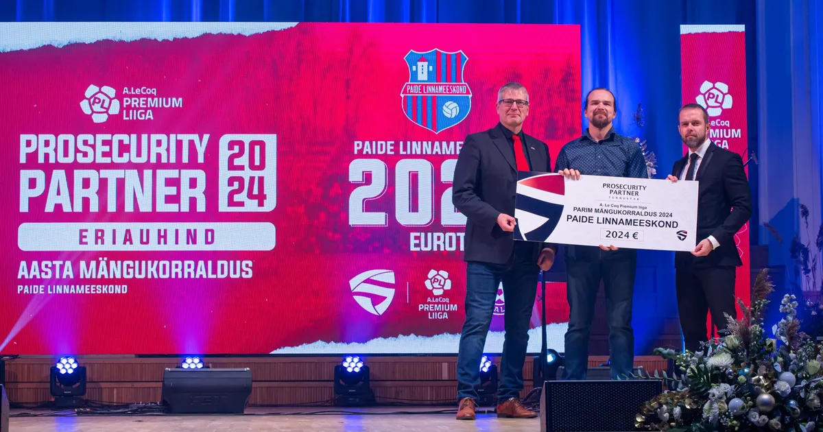 Paide Linnameeskond teenis erilise tunnustuse