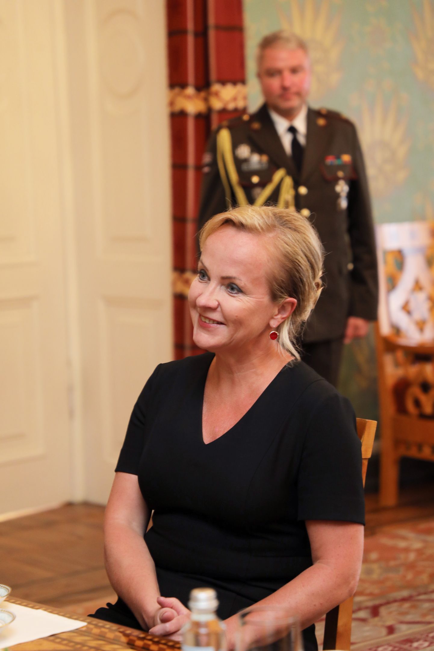 Latvijas vēstniece Beļģijā Aiga Liepiņa akreditācijas vizītes laikā pie Valsts prezidenta Rīgas pilī.