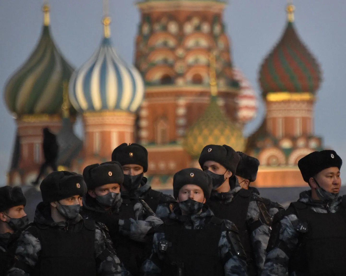 Российские силовики на Красной площади