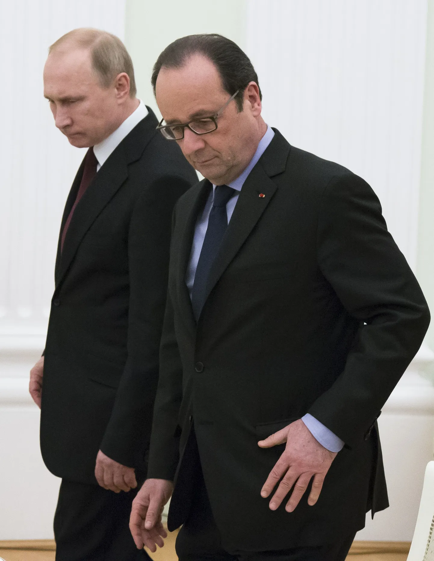 Venemaa president Vladimir Putin ja tema Prantsuse ametivend François Hollande Moskvas.