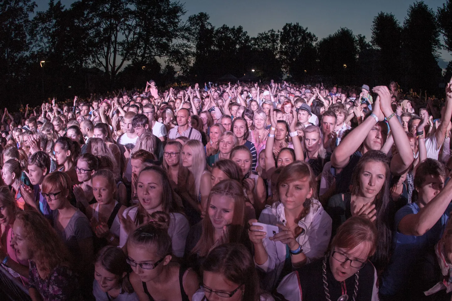 Viljandi pärismusmuusika festivali külastajad
