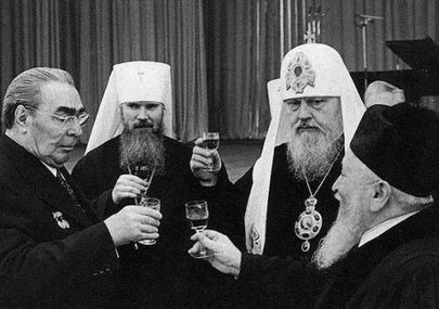 Леонид Брежнев с религиозными деятелями Советского Союза.