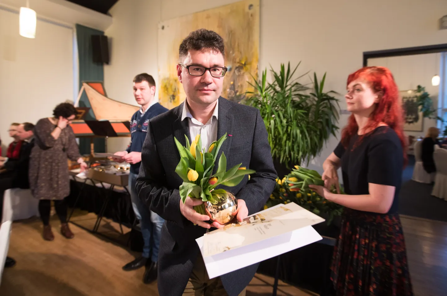 Tallinn, EESTI 14.03.2018
Selgusid Eesti Kultuurkapitali kirjanduse sihtkapitali aastapreemiate laureaadid. 
Endowments shall present their nominees for the annual award of the Cultural Endowment of Estonia. Supervisory board of the Cultural Endowment announce the laureates. 
tl/Foto Tairo Lutter/EESTI MEEDIA