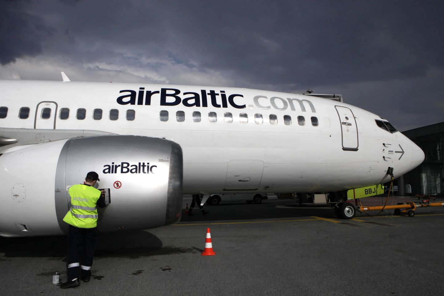 Air Balticu lennuk Riia lennujaamas