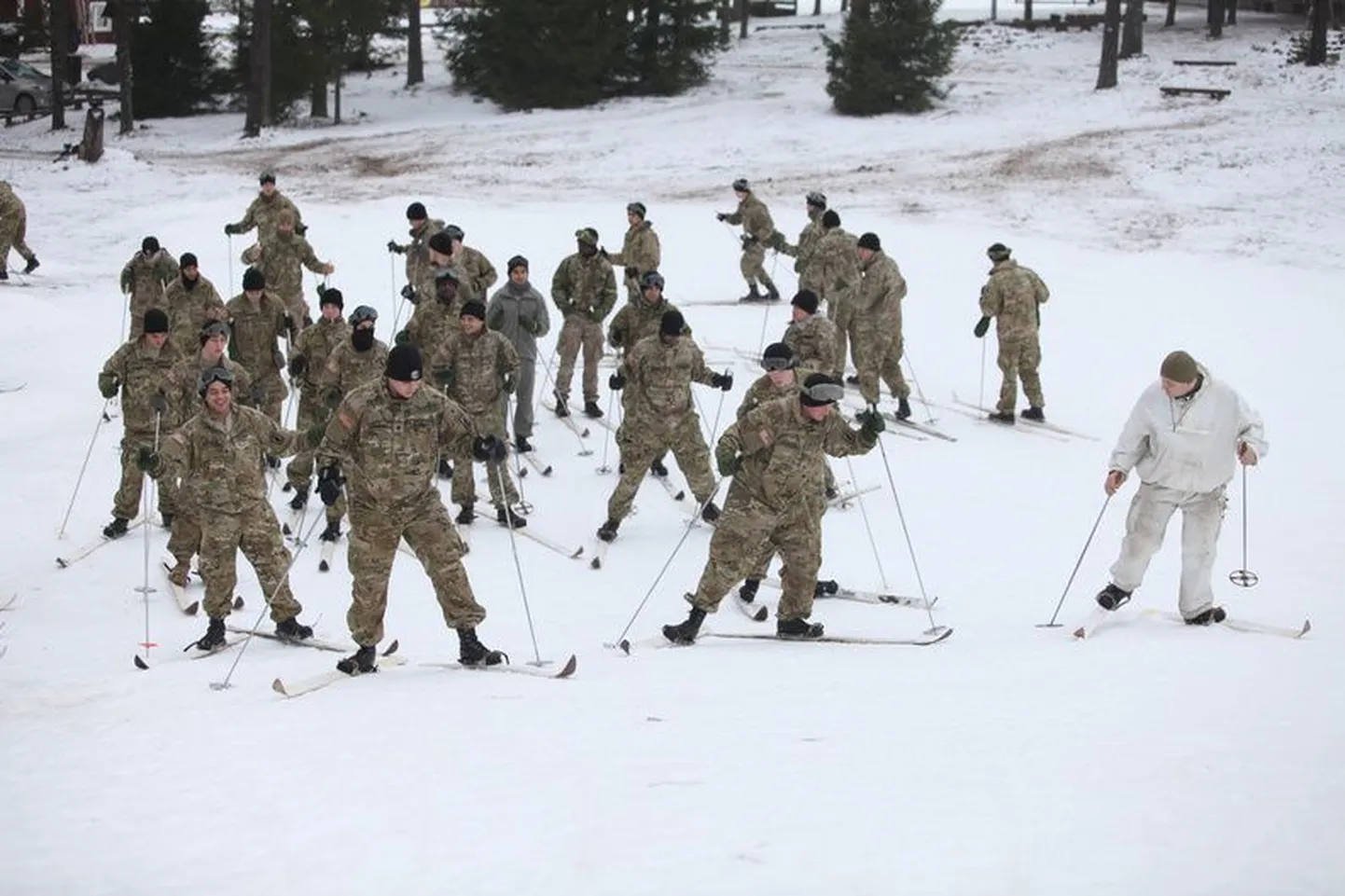 USA sõjaväelased õppisid sõjapidamist talvistes tingimustes.Foto on illustreeriv.