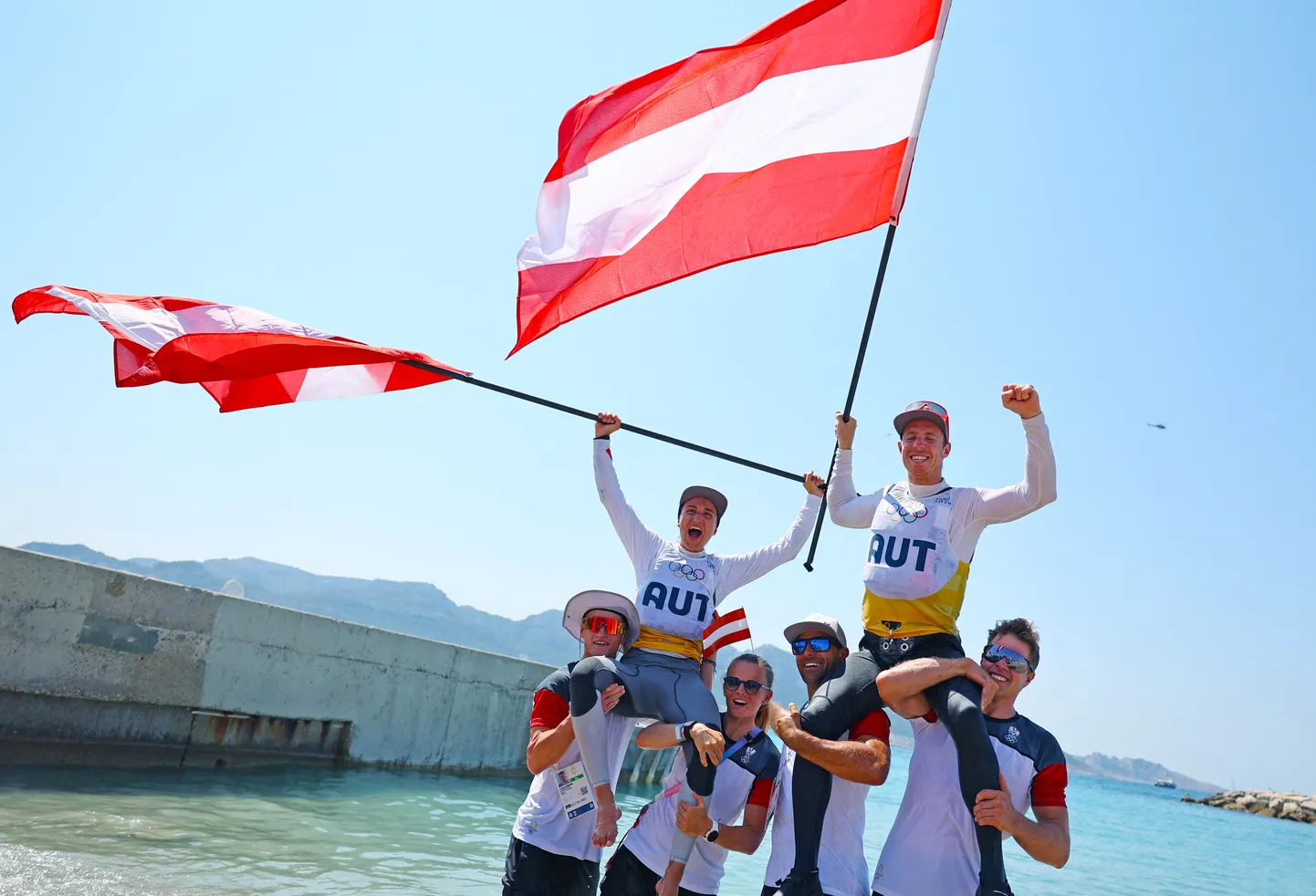 Austrijas zelta medaļnieki.