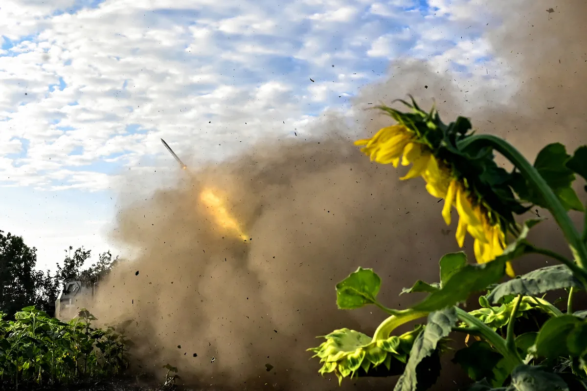 Battles near Pokrovsk in the Donetsk region involve the use of RM70 rocket fire from military vehicles.