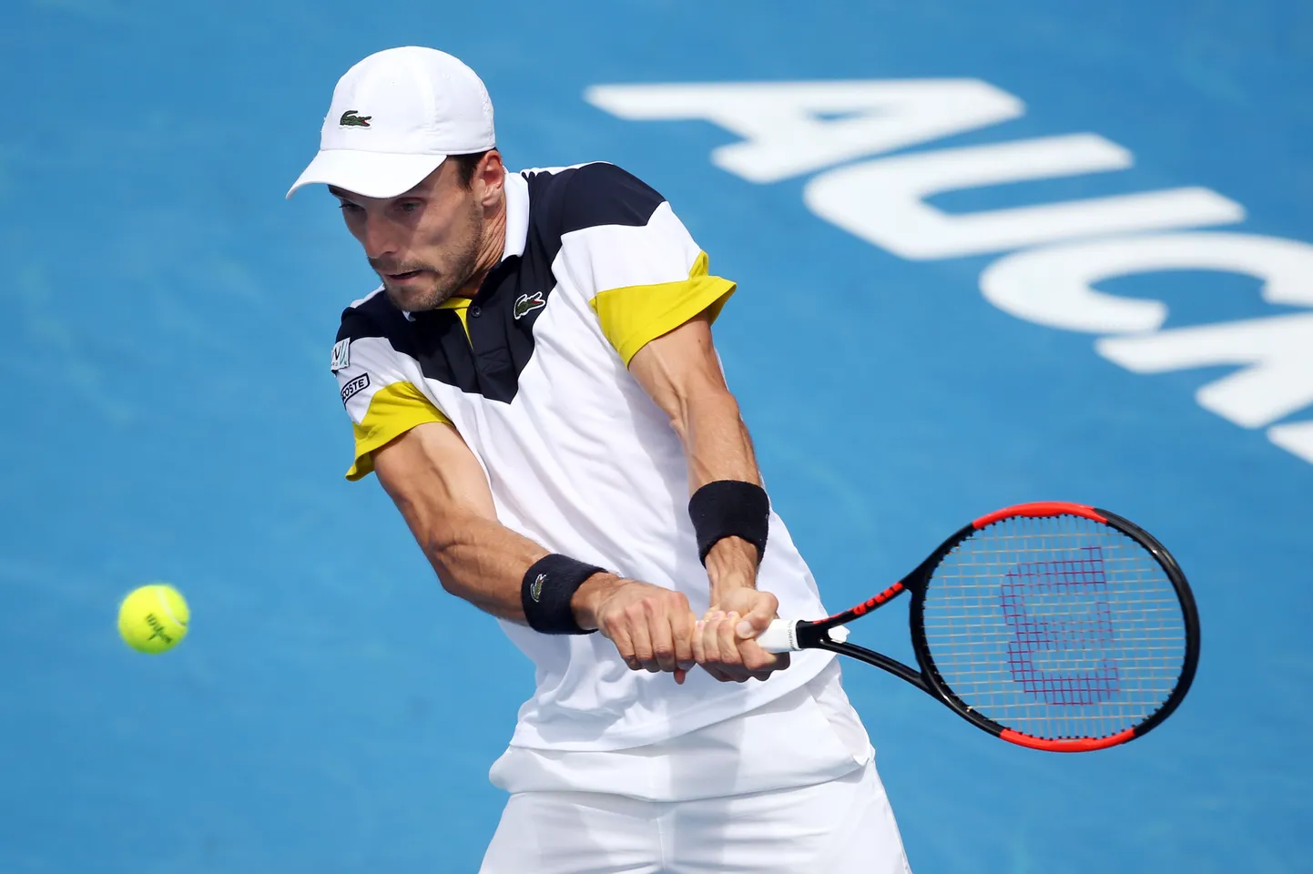 Hispaanlane Roberto Bautista Agut  Aucklandi tenniseturniiril 2018. aastal.