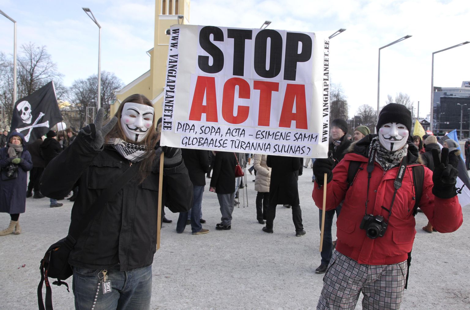 ACTA-vastane meeleavaldus Tallinnas