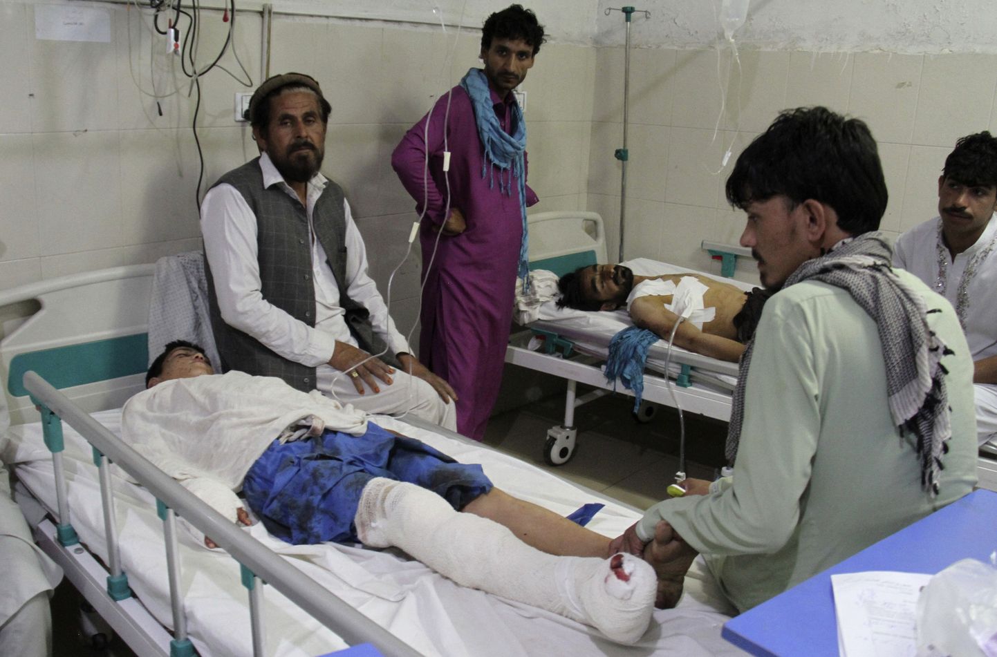 Afganistani suitsiidiplahvatuse ohver haiglas. Foto on illustratiivne.