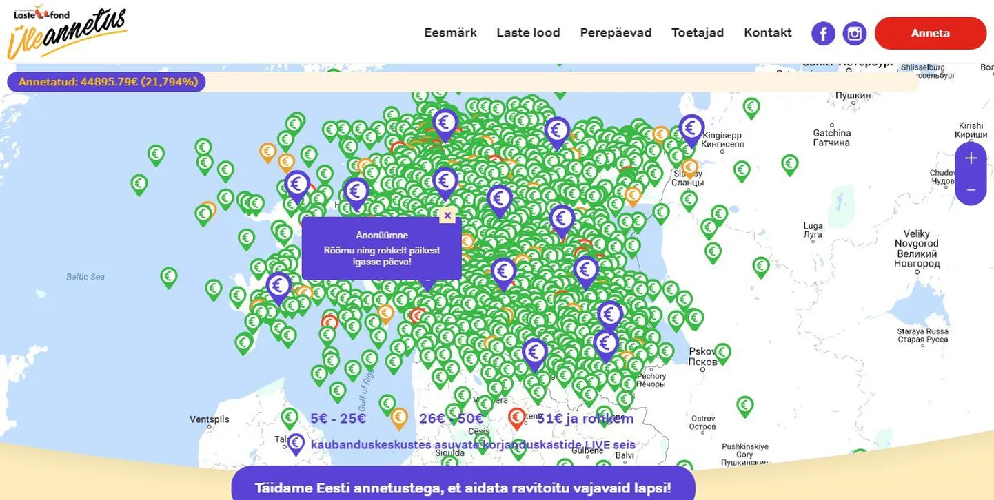 Lapsi on annetusega toetanud juba väga palju inimesi.