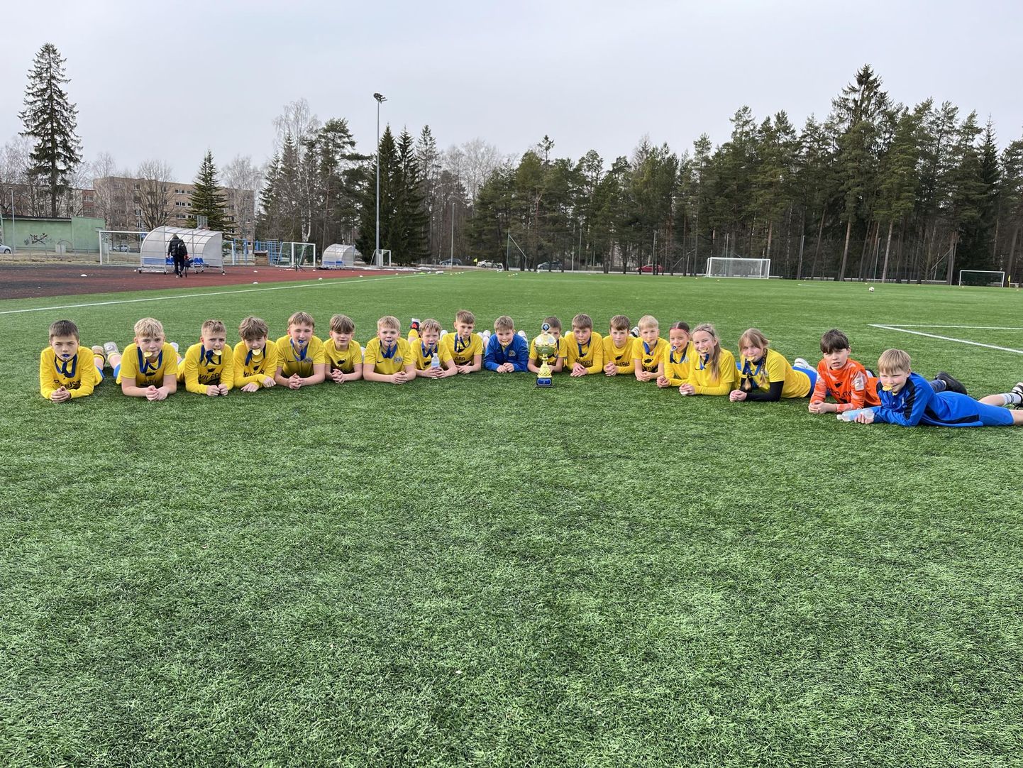 FC Kuressaare U14 Kollane võistkond võitis esikohakarika