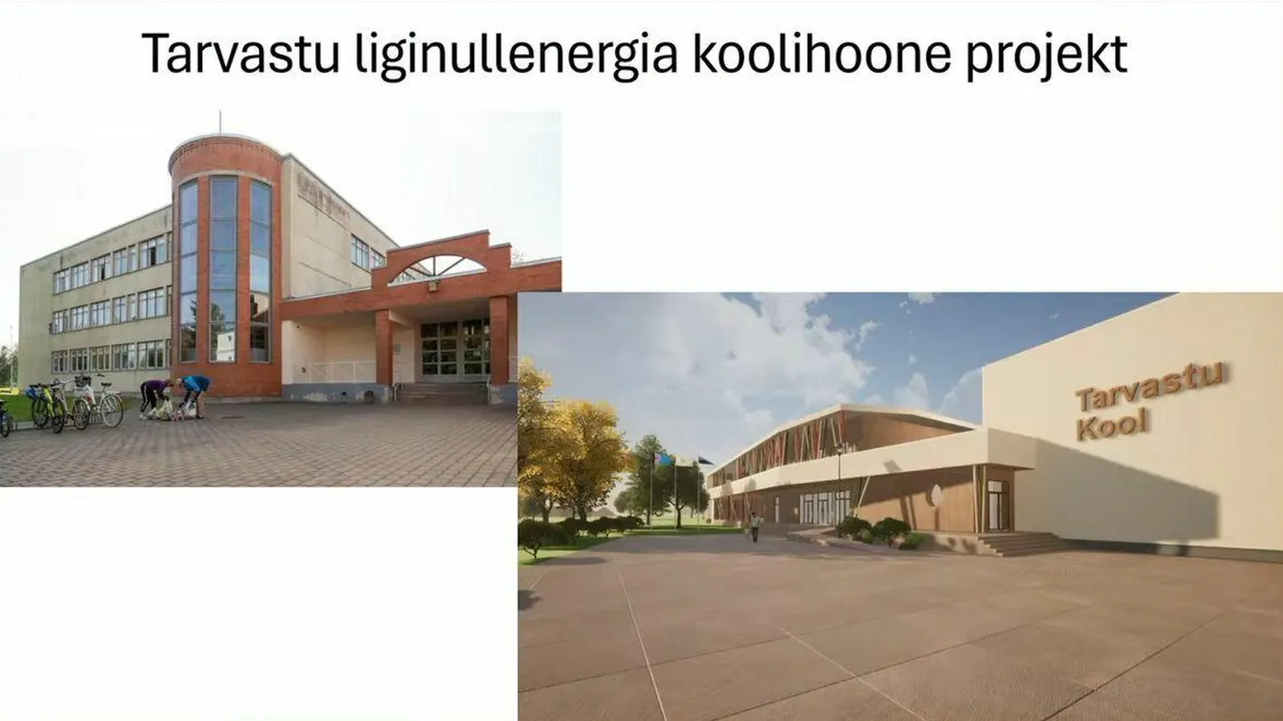 See vallavolinikele näidatud slaid, millel on koos Tarvastu gümnaasiumi praegune hoone ja võimaliku uue maja eskiis, pani neid kahtlustama, et vallavalitsus püüab gümnaasiumi kooliks muuta või siis rahajagajaid petta. Vallavanema kinnitusel ei vasta kumbki kahtlus tõele.