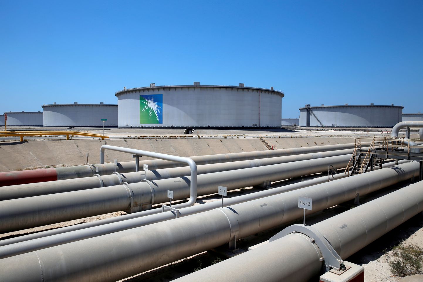 Ras Tanura naftaterminal Saudi Araabias, mida rünnati 7. märtsi hommikul 2021.