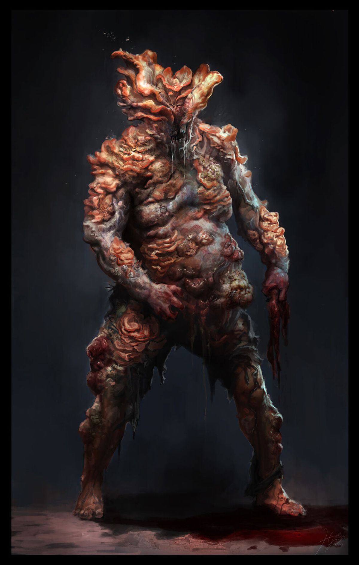 Mängu "The Last of Us" üks zombie-tüüp nimetusega Bloater. Tema on juba peaaegu täielikult seenestunud.