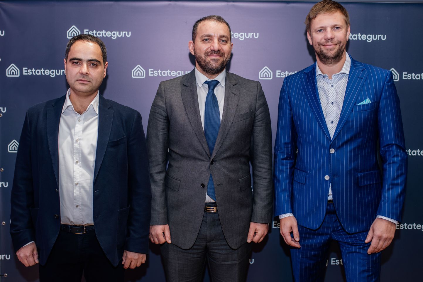 Estateguru tehnoloogiajuht Ararat Yuzbashyan, Armeenia majandusminister Vahan Kerobyan ja kaasasutaja Marek Pärtel.