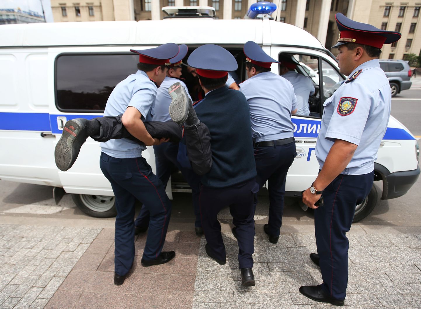 Kazahstānas policija.