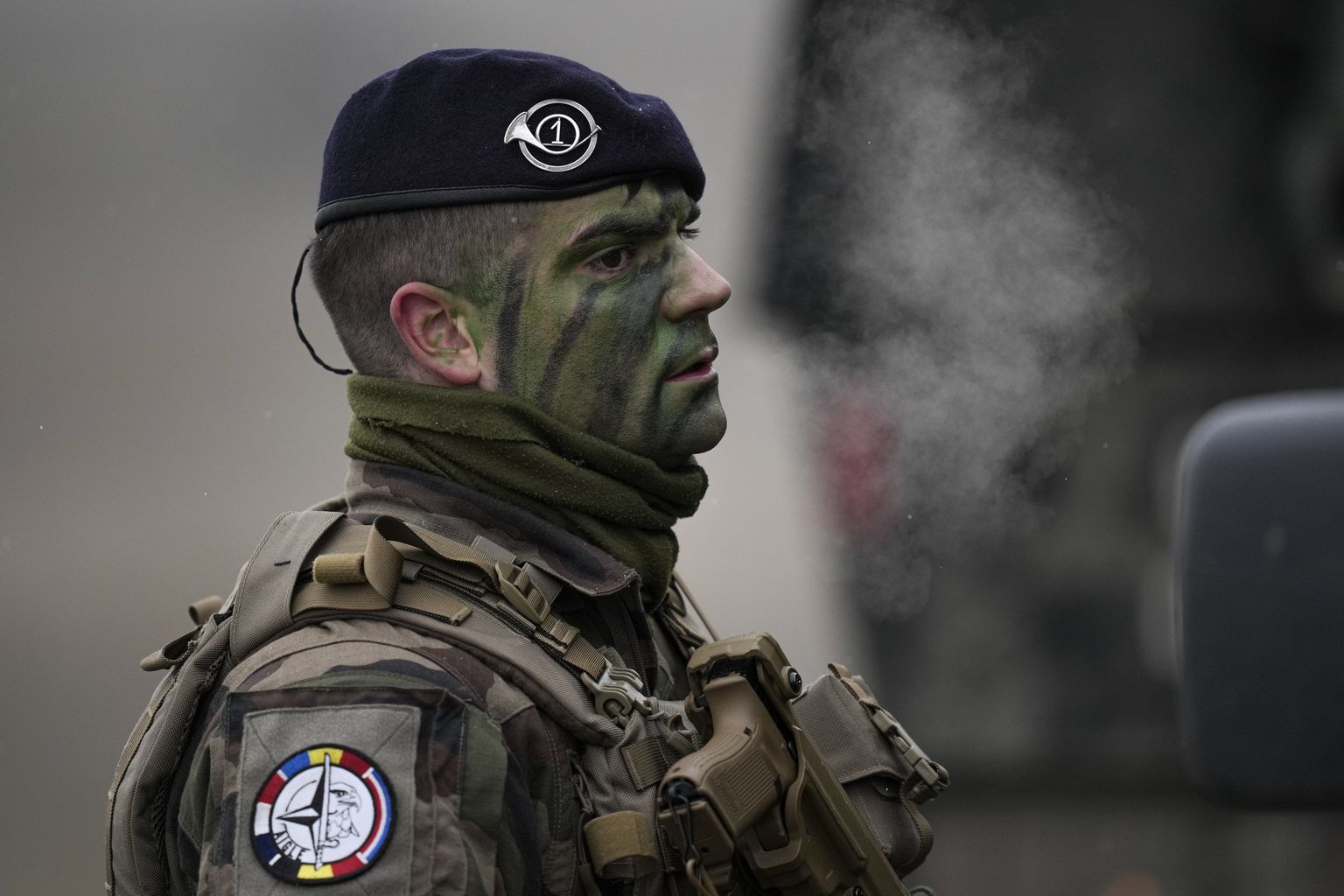 Prantsusmaa sõdur Rumeenias toimunud NATO õppustel 25. jaanuaril 2023. a.