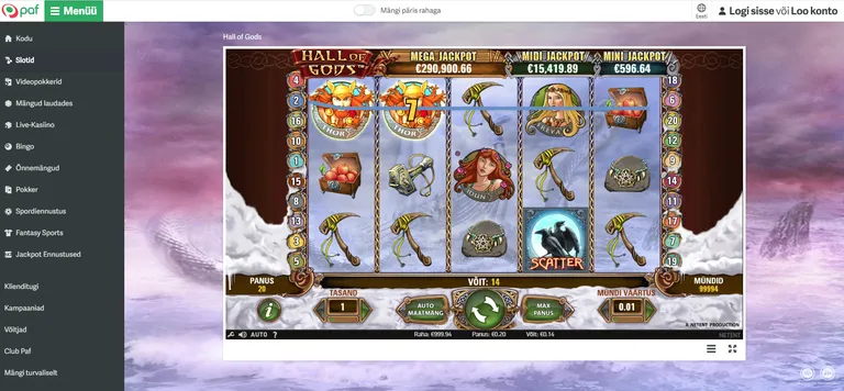 Eestlanna võitis mängus Hall of Gods 3,6 miljonit eurot.