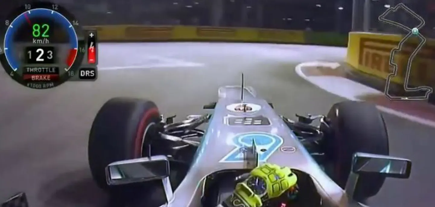 Vaade Nico Rosbergi autost.