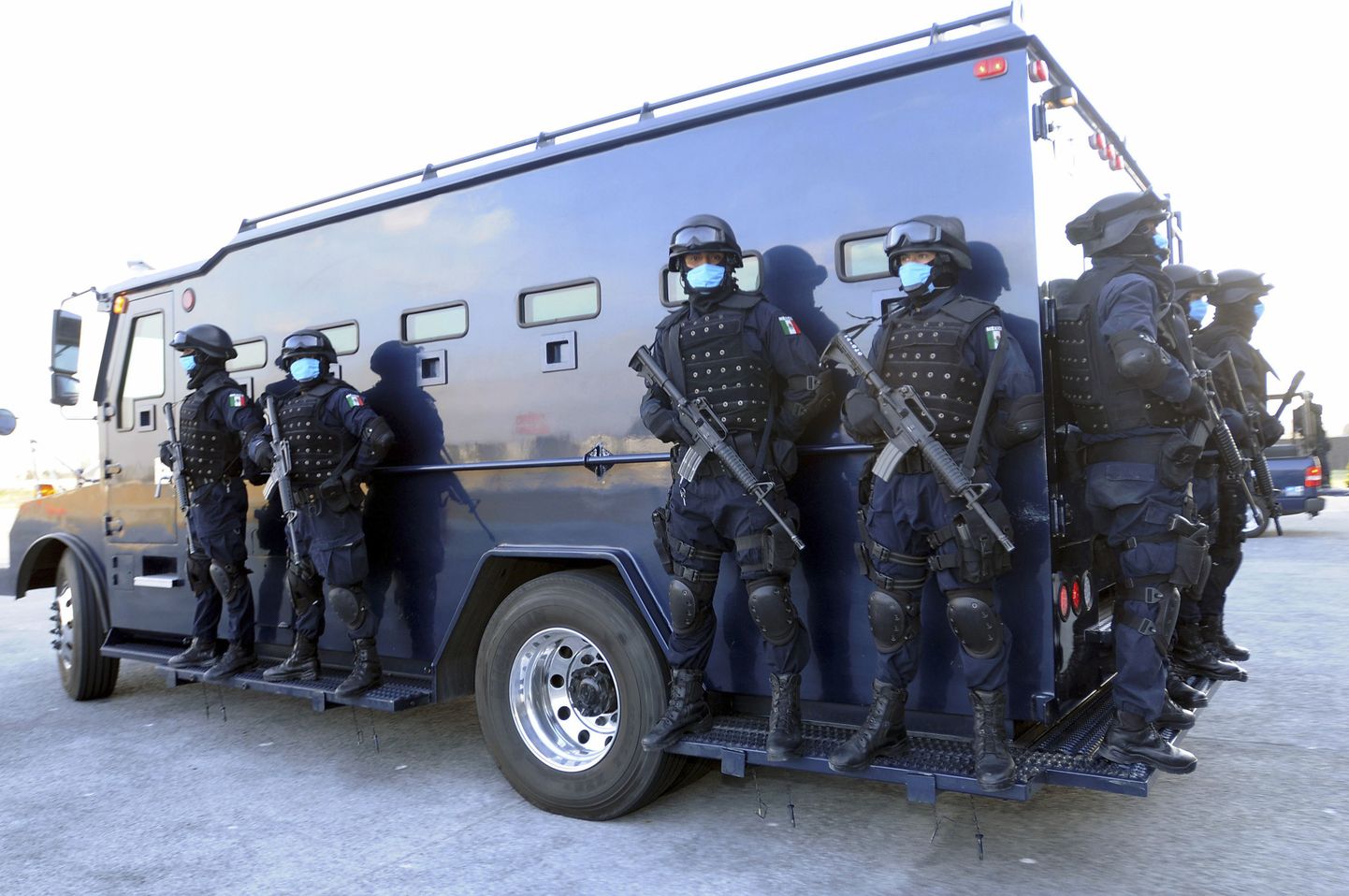 Mehhiko politsei eriüksuslased.