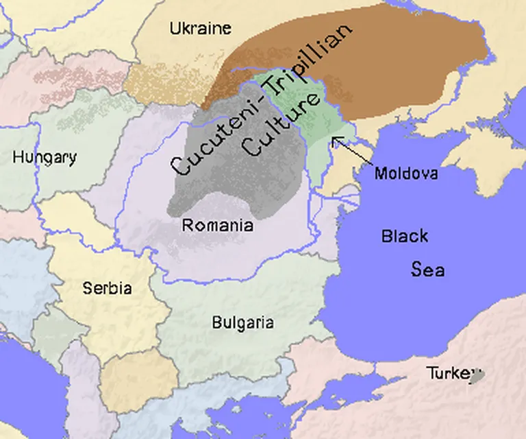 Tripilja kultuuri ulatus.
