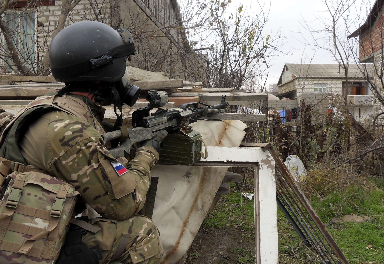 Vene eriüksuslane julgeolekureidil Dagestanis.